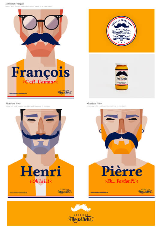 Monsieur Moustache branding de Studio Chapeaux