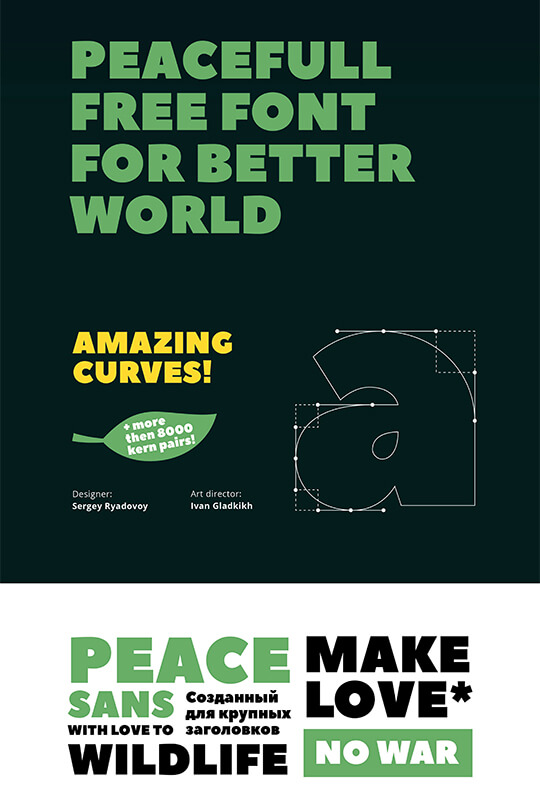 Peace Sans free font