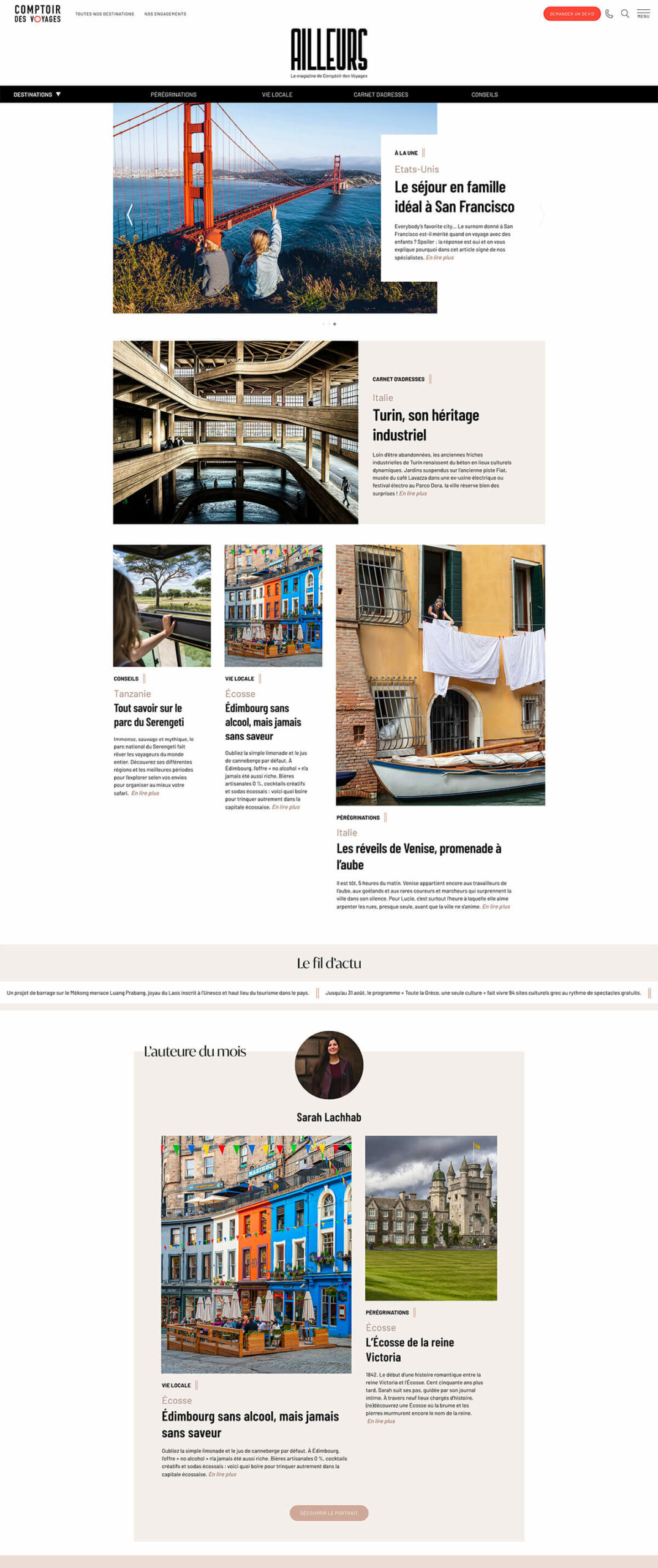 Ailleurs, le magazine : page d'accueil